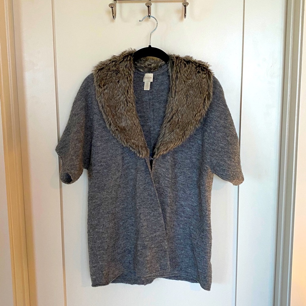 Chico’s Faux Fur Sweater